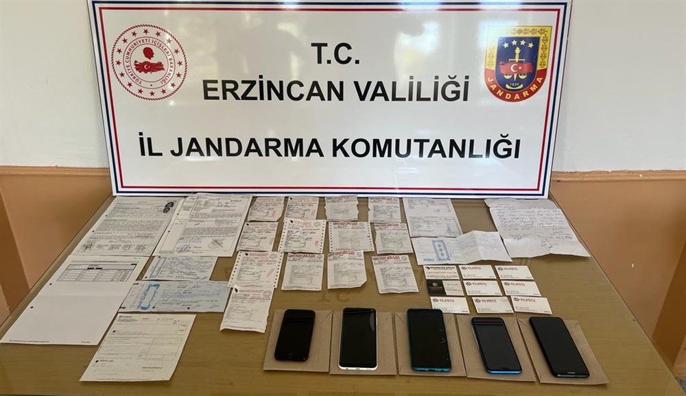 Erzincanda Tefecilik Operasyonu: 5 Gözaltı